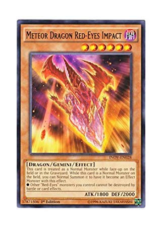 Amazon.co.jp: 遊戯王 英語版 INOV-EN028 Meteor Dragon Red-Eyes